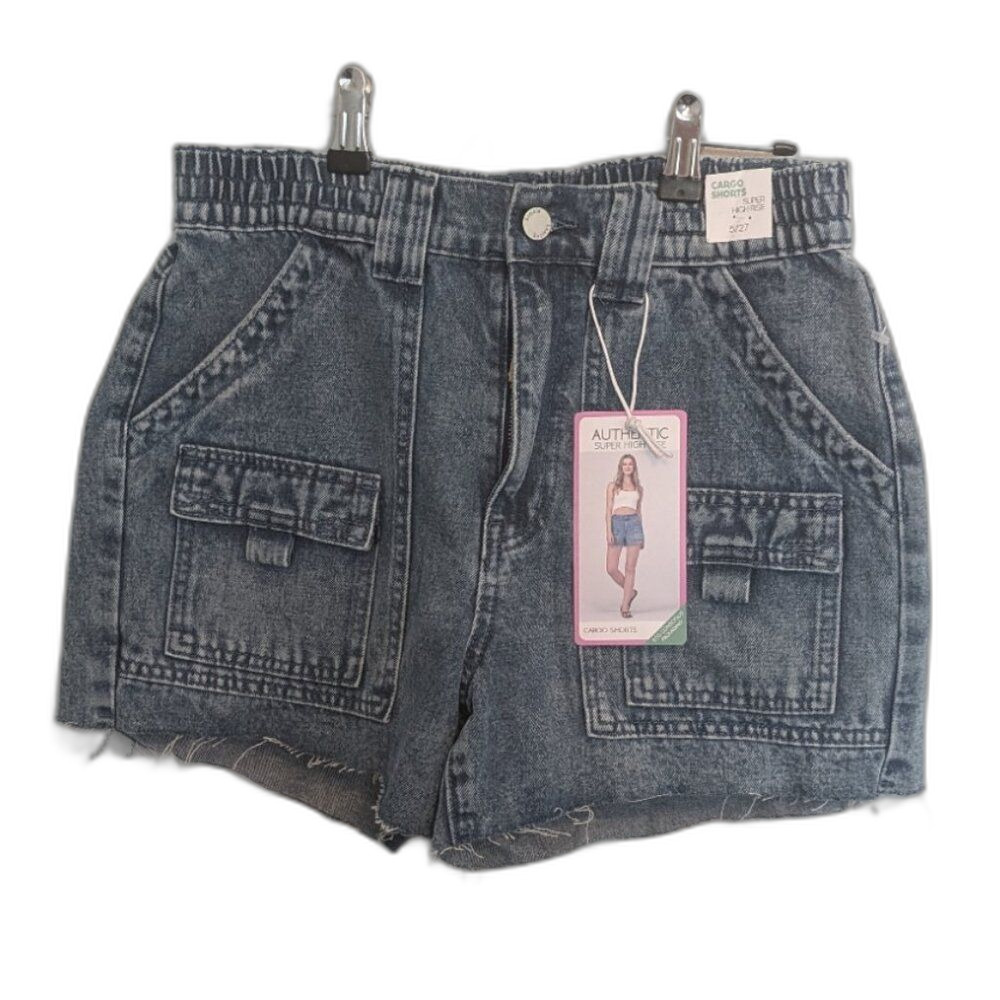 Simple Society Women's Cargo Shorts Authentic Super High Rise 5/27